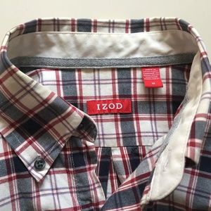 IZOD plaid button down